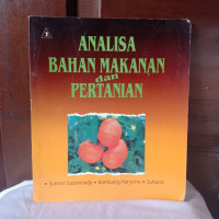 Analisa Bahan Makanan dan Pertanian