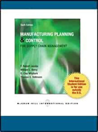 Manufacturing Planning & Control For Supply Chain Management