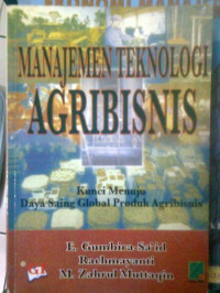 Manajemen Teknologi Agribisnis