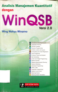 ANALISIS MANAJEMEN KUANTITATIF DENGAN: WINQSB VERSI 2.0