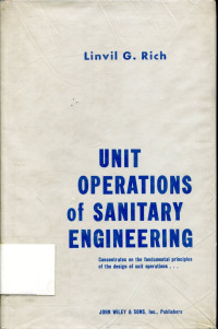 UNIT OPRATIONS OF SANITARY ENGINEERING