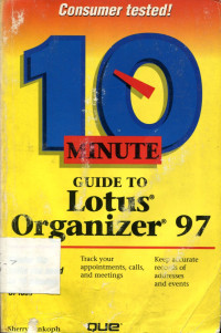 Costumer tested ! 10 MINUTE GUIDE TO Lotus Organizer 97